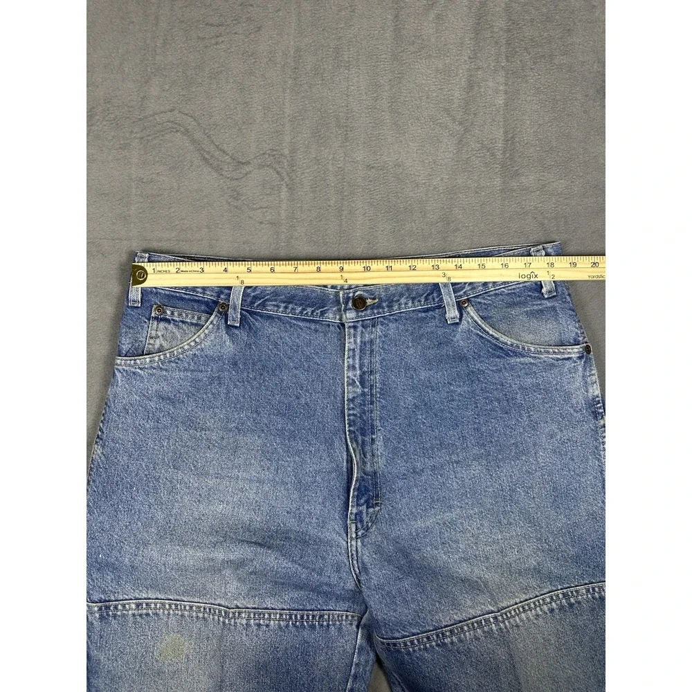VTG 90s Y2K Dickies Carpenter Jeans Mens 38x30 Blue Denim Workwear Utility Pants